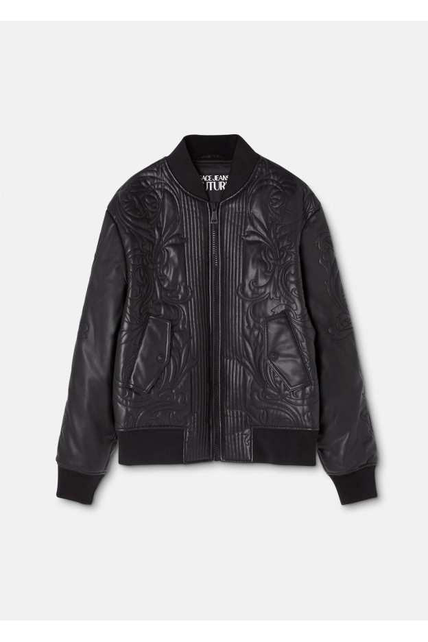 Versace Jeans Couture Embroidered Garland Bomber Jacket E73GAS408-ECNECJ_E899