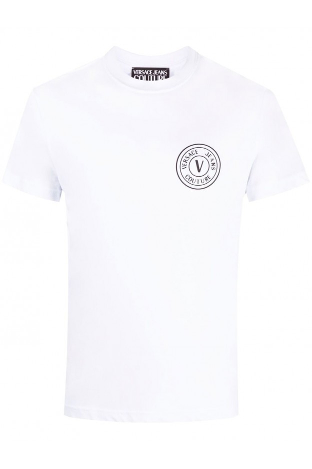 Versace Jeans Couture logo-print short-sleeved T-shirt 73GAHT06CJ00T