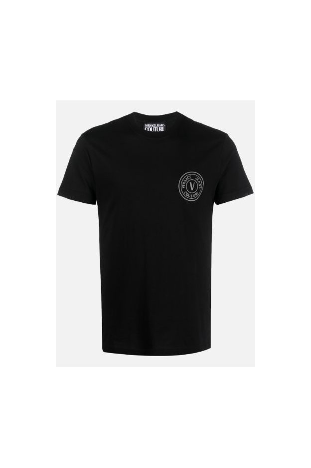 Versace Jeans Couture logo print cotton t-shirt black 73GAHT27 CJ00T G89