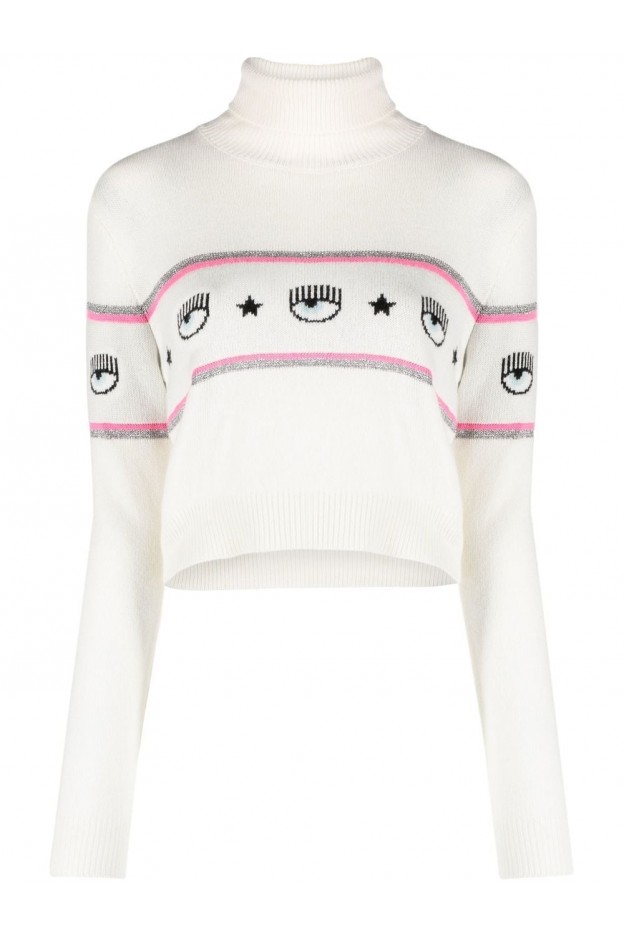 Chiara Ferragni Logomania sweater with high collar 73CBFM27CMA10