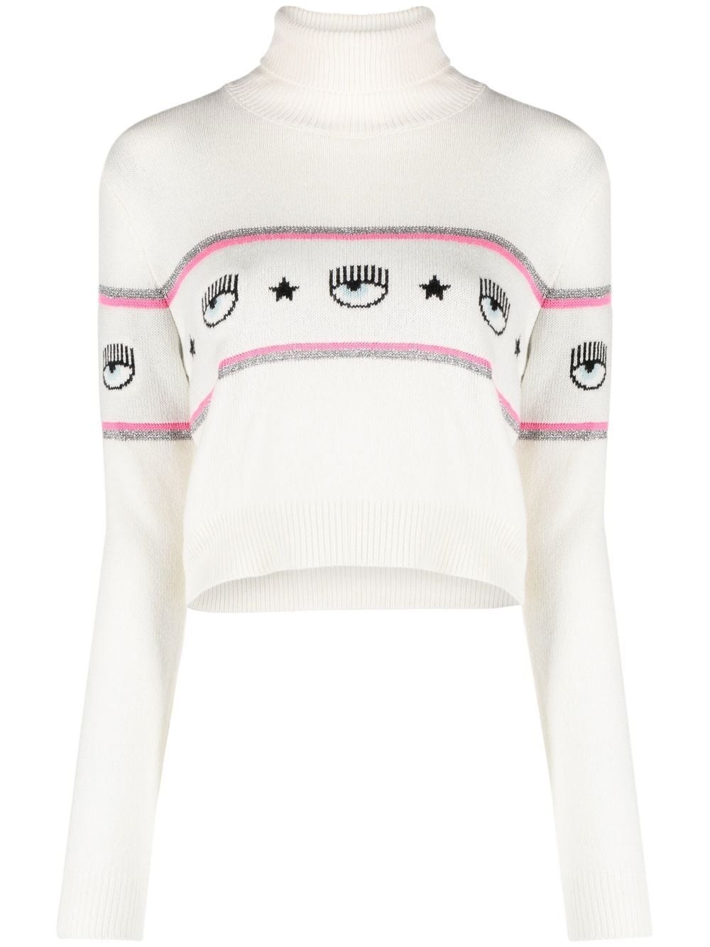 Chiara Ferragni Logomania sweater with high collar 73CBFM27CMA10