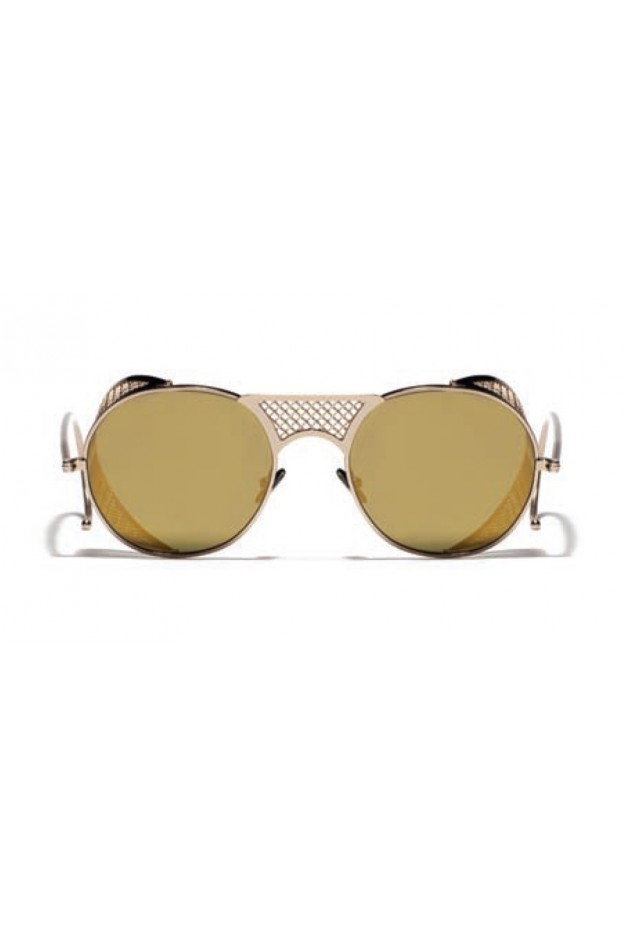 L.G.R. Lawrence Sunglasses Gold 03 / Flat Gold Mirror New Collection 2018