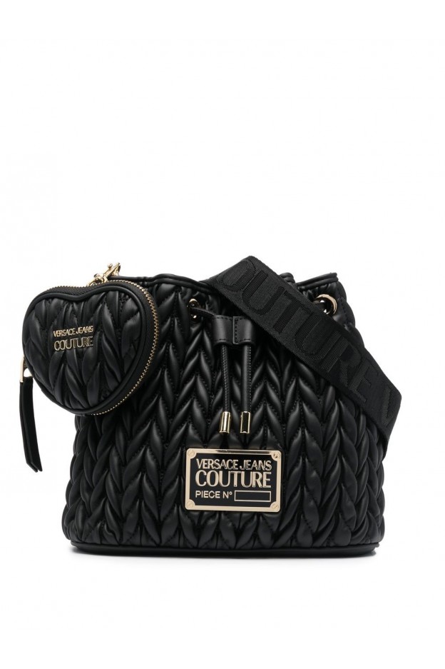 Versace Jeans Couture quilted bucket bag black 73VA4BO3ZS409