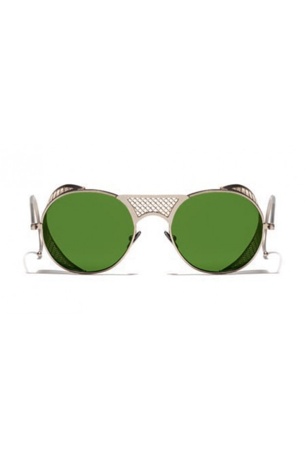 L.G.R. Lawrence Sunglasses Gold Matt 02 / Flat Green Vintage New Collection 2018