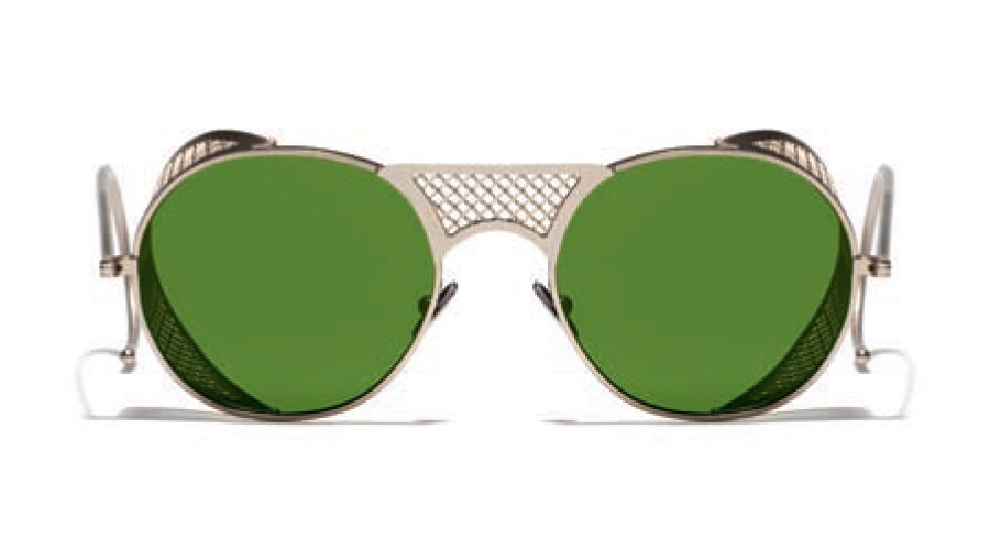 L.G.R. Lawrence Sunglasses Gold Matt 02 / Flat Green Vintage New Collection 2018