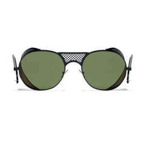 L.G.R. Lawrence Sunglasses Black Matt 22 / Flat Green G15 New Collection 2018