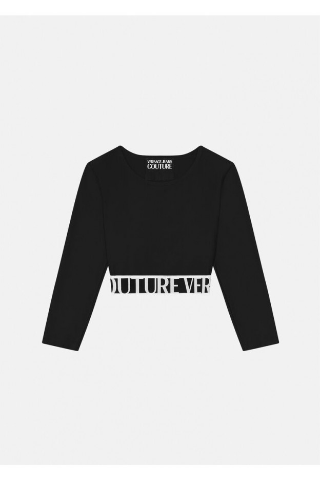 Versace Jeans Couture top corto con logo  73HAH218 J0008 899