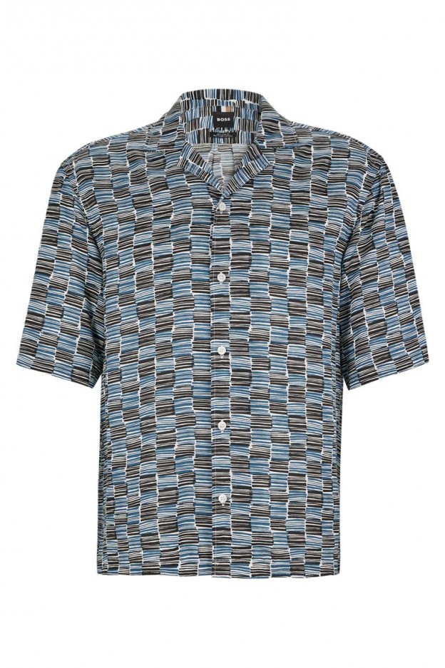 Hugo Boss Regular Fit Shirt with check print 50473695