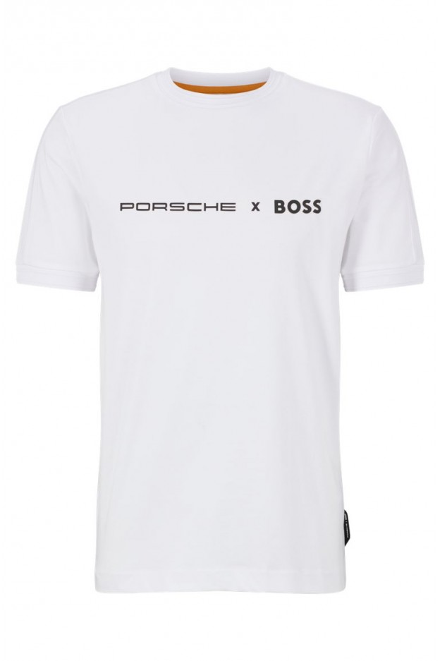 Hugo Boss T-shirt Porsche Slim fit con logo bianco 50484911