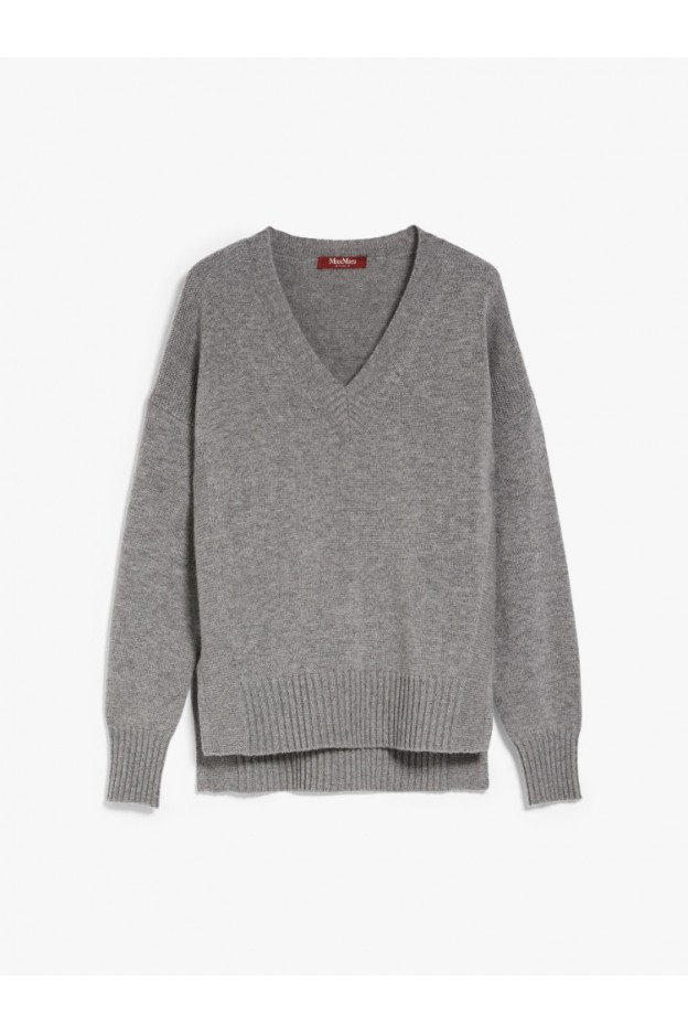 Max Mara Managua Sweater in wool and cashmere yarn grey 6366052306006