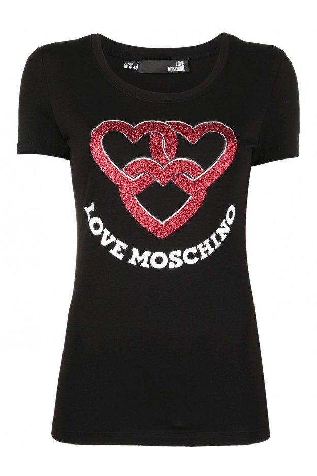 Love Moschino T-shirt con stampa multicolore I22W4H1930E1951