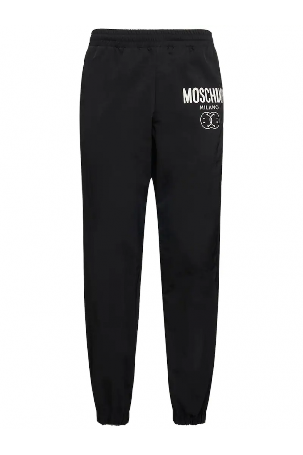 Moschino Logo Print Cotton Sweatpants ZRJ0315 7028 1555 Black