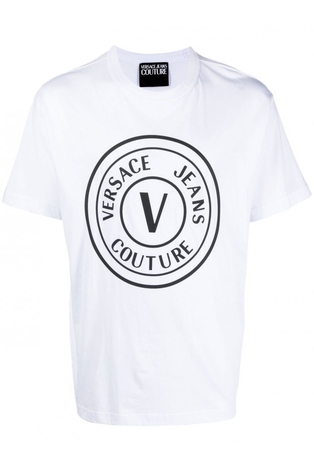 Versace Jeans Couture T-shirt with white print 73GAHT28CJ00T003