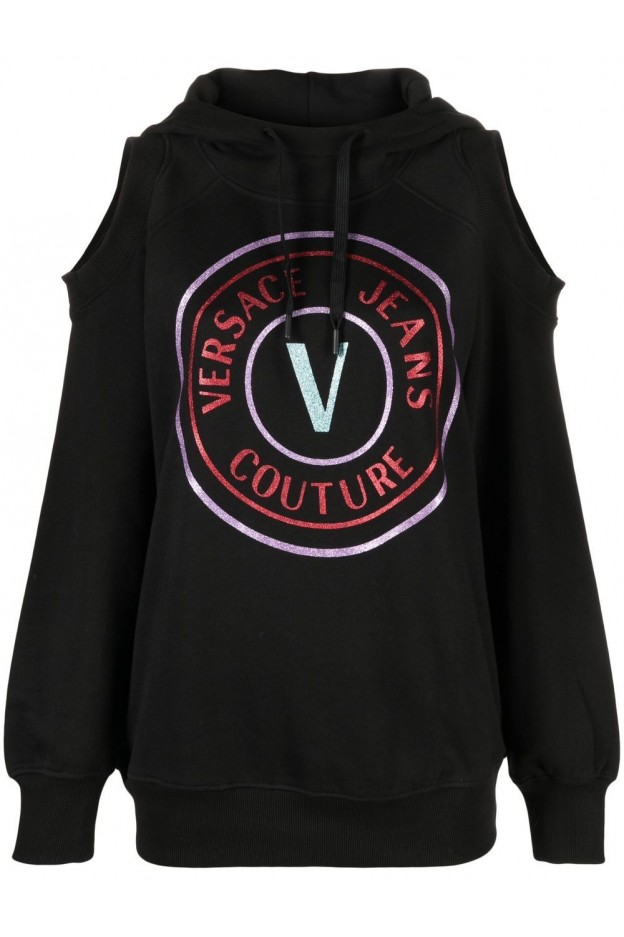 Versace Jeans Couture Felpa V-Emblem con cut-out 73HAIT08CF01T