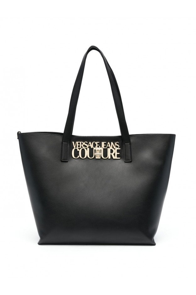 Versace Jeans Couture Black tote bag with gold logo 73VA4BL8ZS412