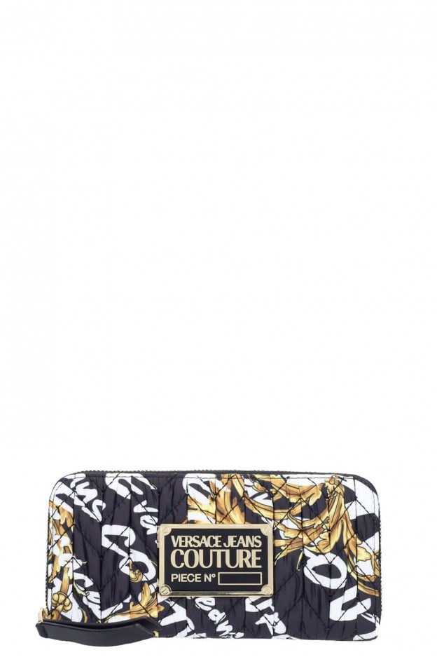 Versace Jeans Couture Black and gold printed wallet 73VA5PO1ZS466