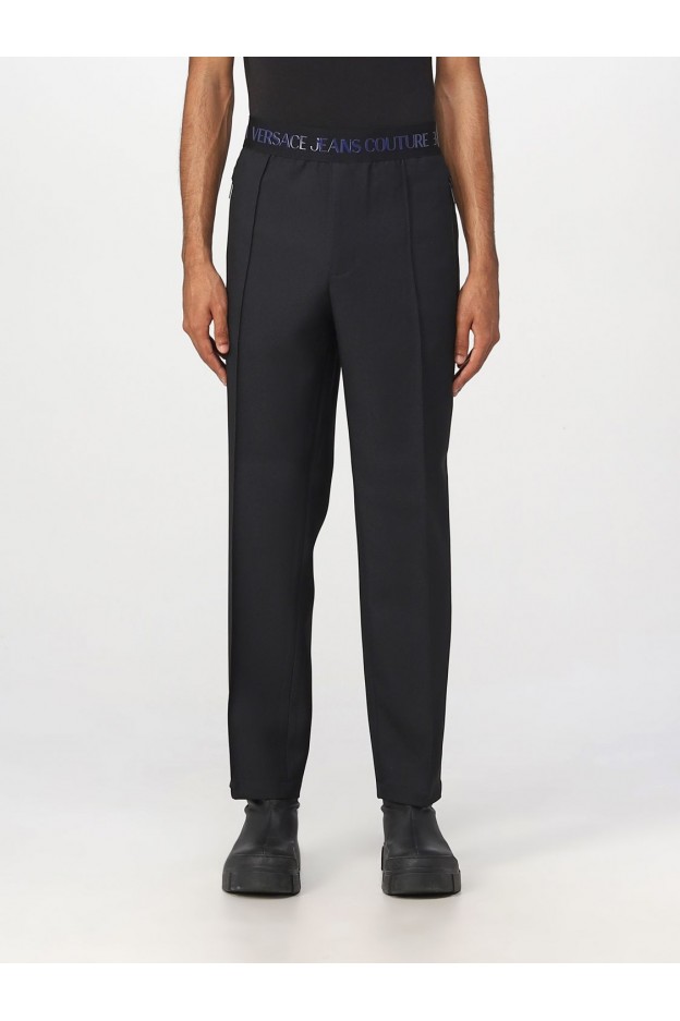 Versace Jeans Couture Black trousers with logo 73GAA109N0136