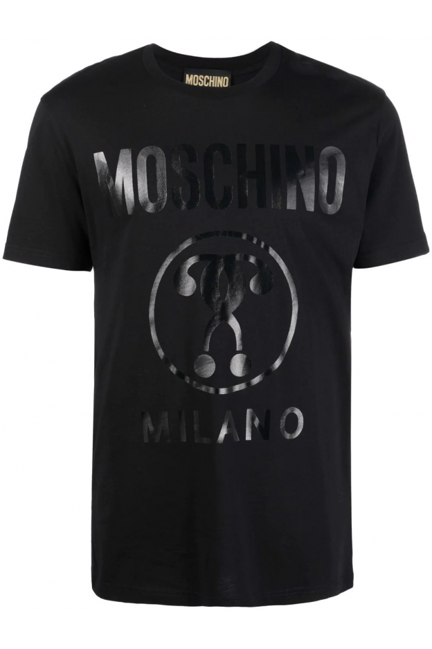 Moschino logo-print organic cotton T-shirt ZRA0703 7041 Black