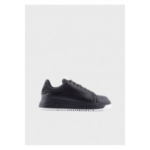 Emporio Armani Sneakers in pelle soft con retro in gomma X4X264 XN0011K001 Nero