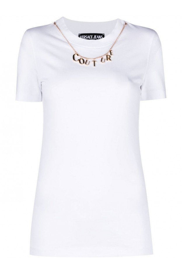 Versace Jeans Couture T-shirt girocollo 74HAHE05CJ02E Nuova Collezione Primavera Estate 2023