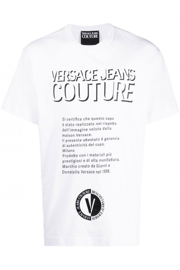 Versace Jeans Couture logo-print cotton T-shirt 74GAHY04CJ00Y