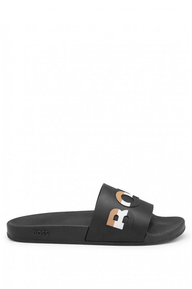 Boss - Hugo Boss PVC slides with signature-stripe logo and contoured footbed ModelloBay_it_Slid_inslg - 50493100