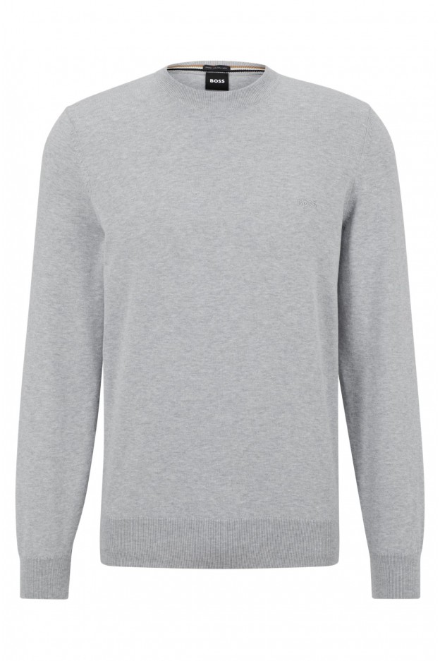 Boss - Hugo Boss Pure-cotton regular-fit sweater with embroidered logo ModelloPacas-L - 50466684