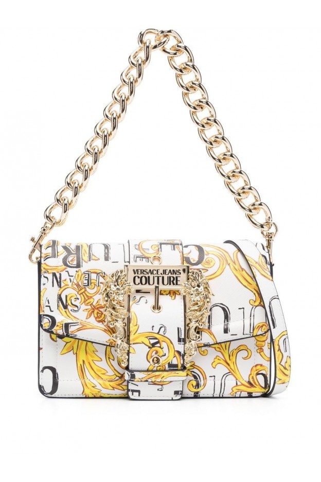 Versace Jeans Couture Baroque buckle printed shoulder bag 74VA4BFCZS597