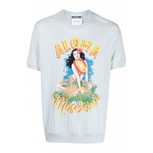 Moschino T-shirt con stampa grafica A07152045 Nuova Collezione Primavera Estate 2023
