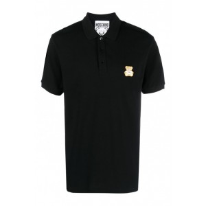 Moschino cotton logo-patch polo-shirt A16032042