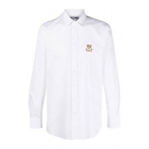 Moschino embroidered-teddy poplin shirt A02212035 Nuova Collezione Primavera Estate 2023