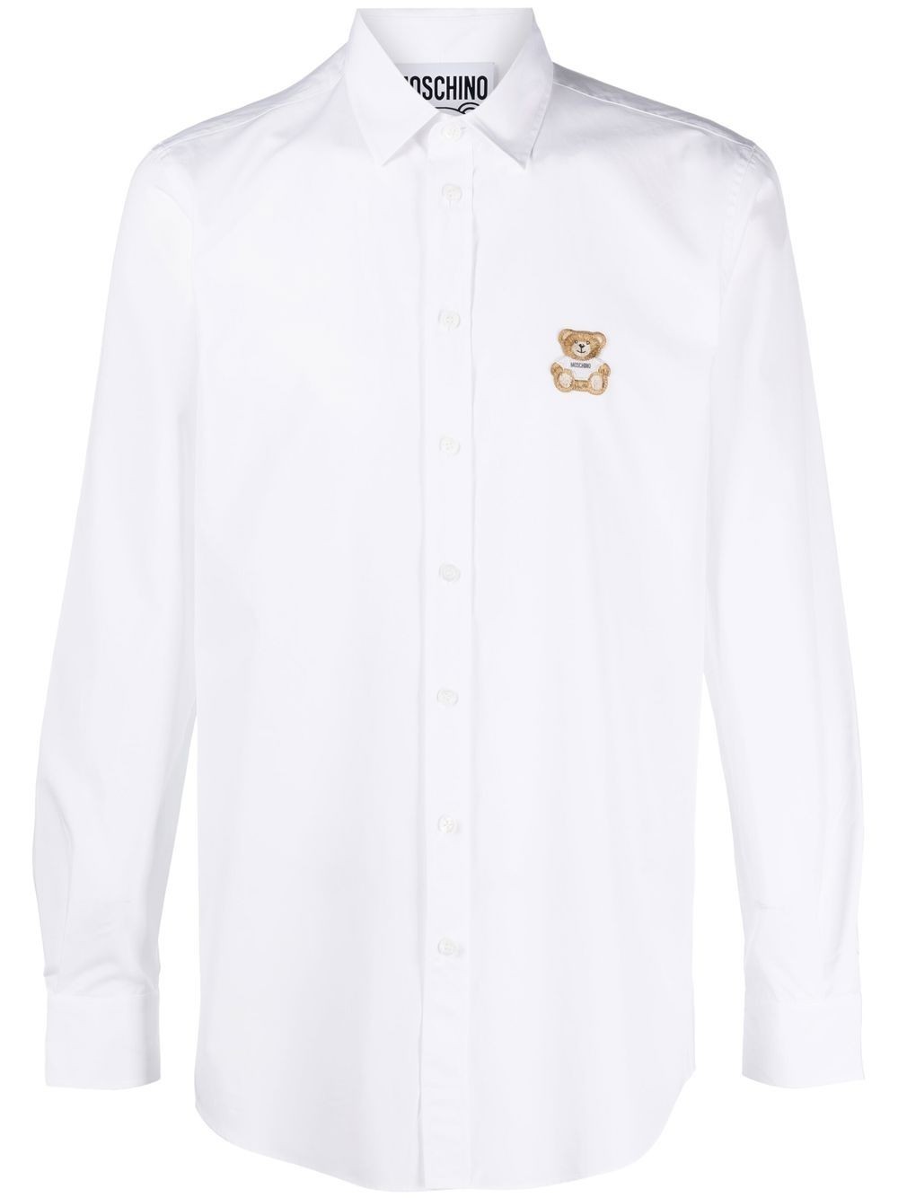 Moschino embroidered-teddy poplin shirt A02212035