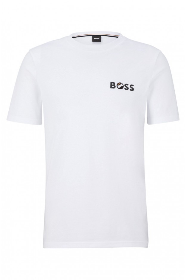 Boss - Hugo Boss Cotton-jersey T-shirt with tennis ball logo ModelloTiburt 398 - 50489420