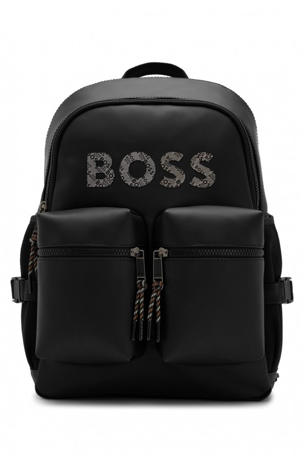 Boss - Hugo Boss Zaino gommato con logo della nuova stagione ModelloCurtis BM_Backpack - 50492251 Nero