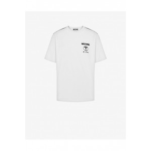 Moschino T-Shirt In Cotone Organico Double Question Mark 221ZPA070820411 001