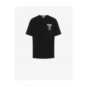 Moschino T-Shirt In Cotone Organico Double Question Mark 221ZPA070820411 555