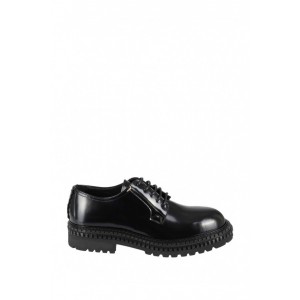 The Antipode Derby Lace-up in Shiny Black Calf Leather WILL060-NERO