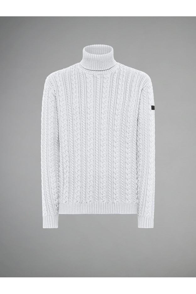 RRD - Roberto Ricci Designs Amos Fish Turtleneck Knit W23142 008 Ice White