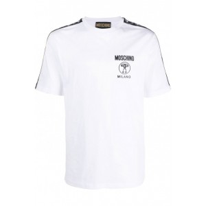 Moschino T-shirt con banda logo A07087041 Nuova Collezione Collezzione Autunno Inverno 2023 - 2024