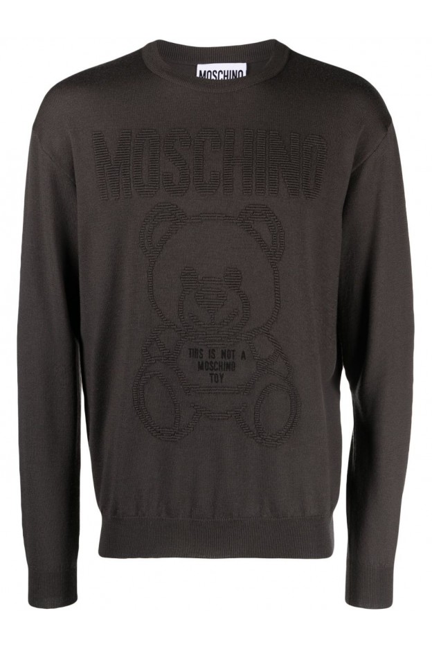 Moschino Felpa con motivo teddy bear A09087000 Nuova Collezione Collezzione Autunno Inverno 2023 - 2024
