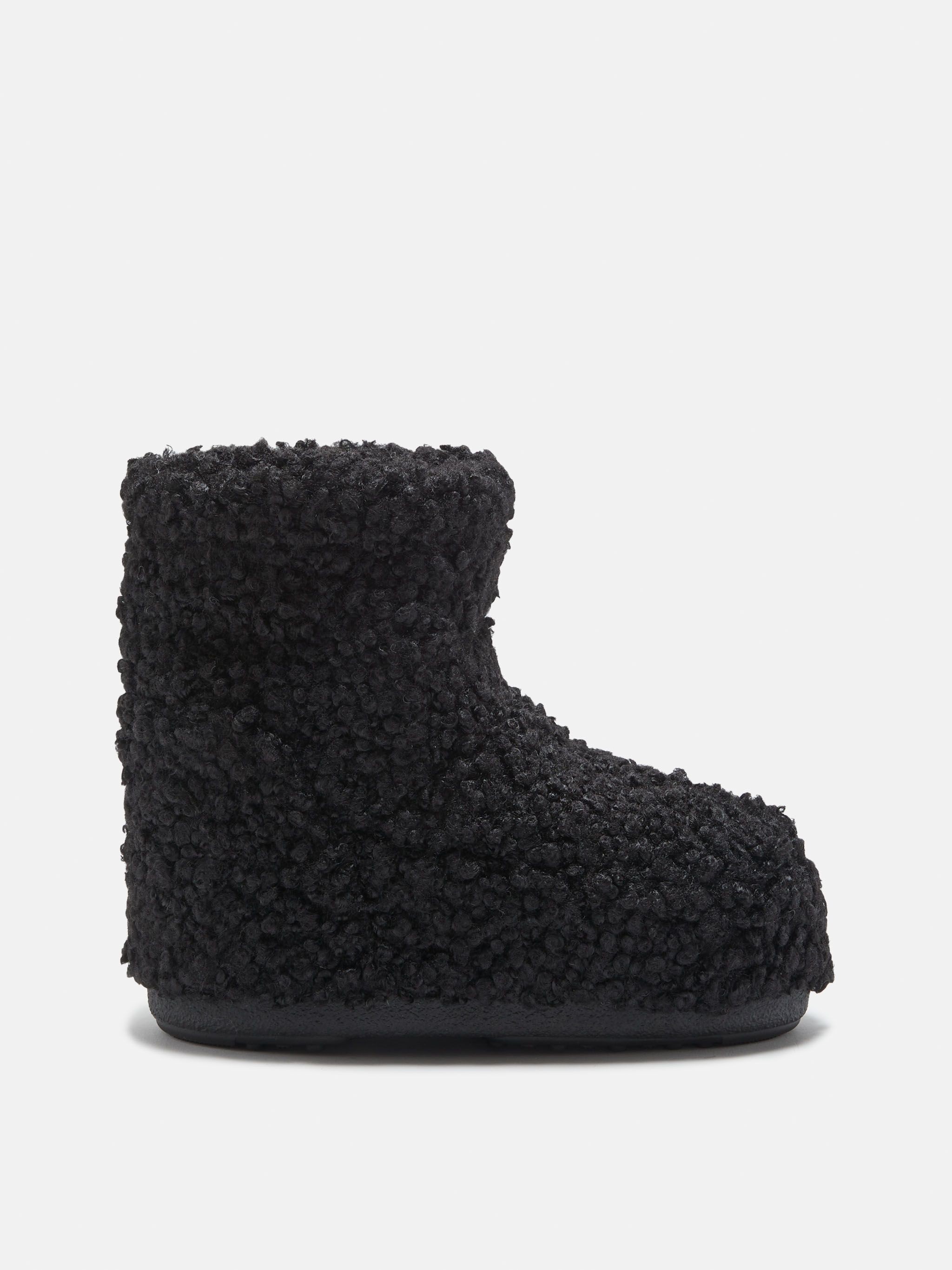 Moon Boot Icon Low Nolace Faux Curly Nero 14094500001 Black