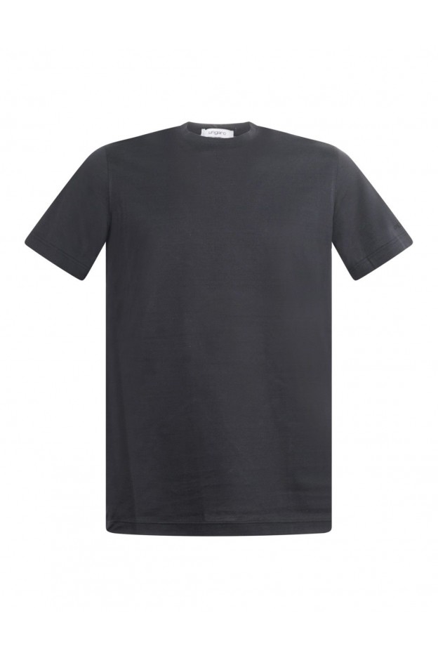 Ungaro T-Shirt Nera In Cotone Filoscozia U0185 R5001 Nero