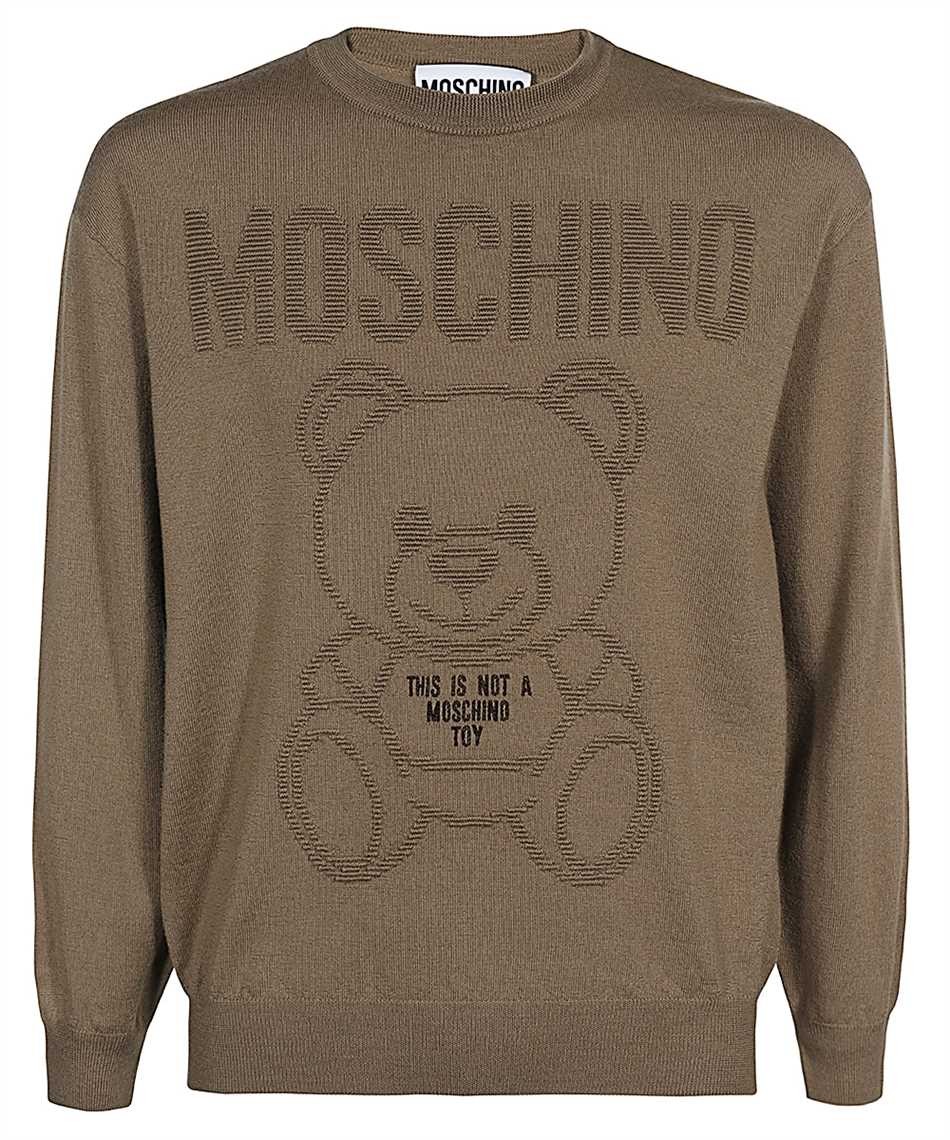 Moschino Teddy Bear-Motif Virgin-Wool Felpa A0908 7000