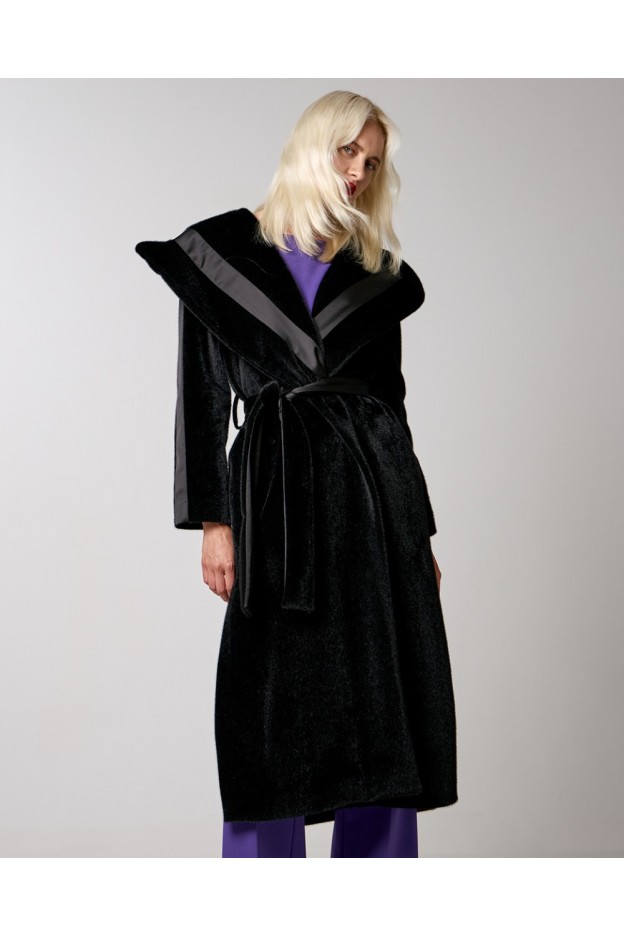 Access Fashion Long faux fur coat 34-9004-BLACK
