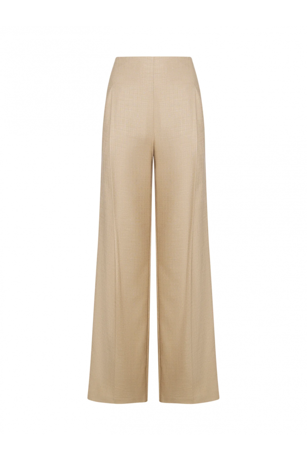 Simona Corsellini Wide Trousers With Slanted Pockets In Luxury Textured Fabric P24CPPA004 01 669