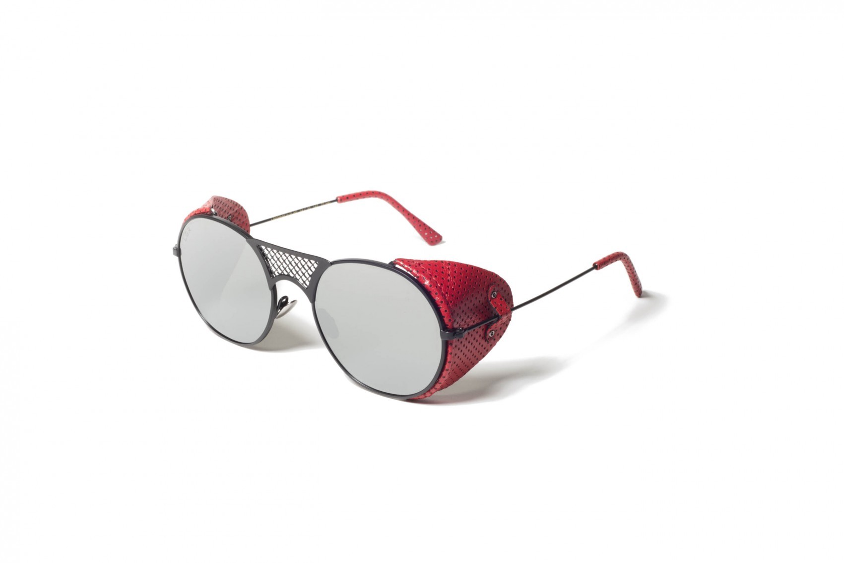 L.G.R LAWRENCE FLAP Black Matt 22 / Red // Flat Silver Mirror 1976 - New Collection 2018