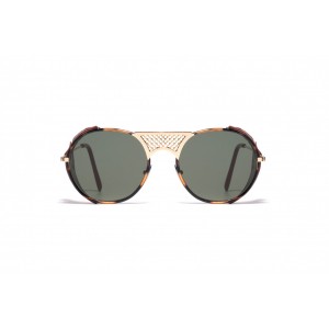 L.G.R LAWRENCE FLAP Gold / Havana / Brown Flap 05 // Flat Green G15 2635 - Nuova Collezione 2018