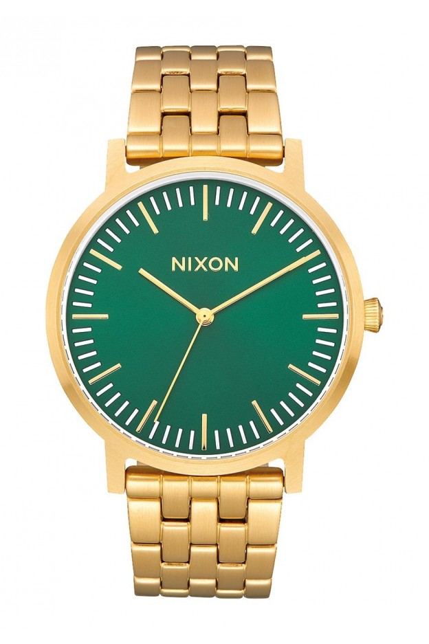 Nixon Porter , 40 Mm All Gold / Green Sunray A1057-2691-00 - New Collection 2018