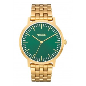Nixon Porter , 40 Mm All Gold / Green Sunray A1057-2691-00 - New Collection 2018