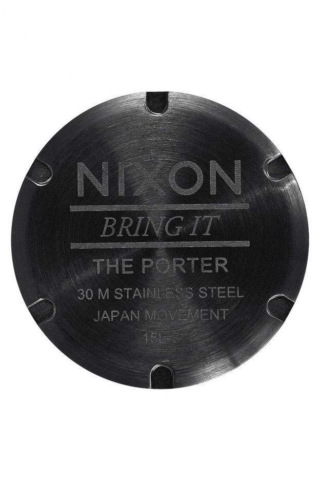 Nixon Porter , 40 Mm Black / Concrete A1057-2687-00 - Nuova Collezione 2018